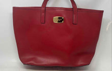 Load image into Gallery viewer, Michael Kors Womens Red Double Handle Inner Pockets Shoulder Handbag