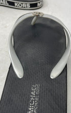 Load image into Gallery viewer, Michael Kors Womens Black Logo Slip-On Platform Flip Flop Sandals Size 8M