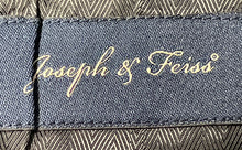 Load image into Gallery viewer, Joseph & Feiss Mens Black Pinstripe Wool Two-Button Blazer Size 52L With Tag