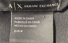 Load image into Gallery viewer, Armani Exchange Womens Black 3/4 Sleeve Collarless Back Zipper Blouse Top Sz S/P