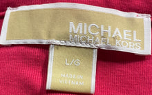 Load image into Gallery viewer, Michael Kors Womens Pink Short Sleeve 1/4 Zip V-Neck Blouse Top Size Large
