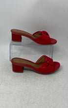 Load image into Gallery viewer, Ramarim Womens Red Leather Open Toe Slip-On Slide Sandals Size 7