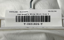 Load image into Gallery viewer, H&M Womens White Flat Front Regular Fit Short Mini Skirt Size 6
