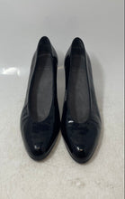 Load image into Gallery viewer, Stuart Weitzman Womens Black Patent Leather Round Toe Slip-On Pump Heels Size 9