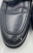 Load image into Gallery viewer, Authentic Bruno Magli Mens Black Leather Penny Loafers Shoes Size 11 Damaged