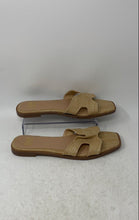 Load image into Gallery viewer, Madden NYC Womens Beige Textured Open Toe Slip-On Flat Slide Sandals Size 9