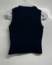 Load image into Gallery viewer, T Tahari Womens Black Knitted Sleeveless Round Neck Beaded Blouse Top Size S