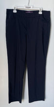 Load image into Gallery viewer, Gloria Vanderbilt Womens Dark Blue Pleated Front Pockets Trouser Pants Size 14