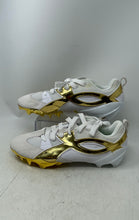 Load image into Gallery viewer, Under Armour Mens Spotlight Icon White Golden Lace-Up Football Cleats Size 13