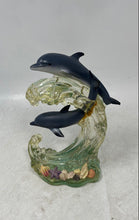 Load image into Gallery viewer, Lenox Diving Dolphins Riding The Sea Wave Collectible Decor Figurine