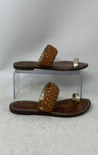 Load image into Gallery viewer, Sam Edelman Womens Germaine Brown Silver Leather Slip-On Slide Sandals Size 7.5M