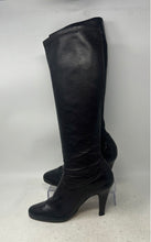Load image into Gallery viewer, Cole Haan Womens Black Leather Round Toe Pull-On Knee High Riding Boots Size 8 B