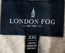 Load image into Gallery viewer, London Fog Womens Brown Long Sleeve Front Pockets Pea Coat With Scarf Size 2XL