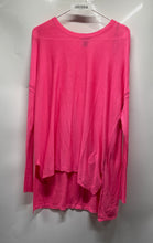 Load image into Gallery viewer, H&M Womens Pink Knitted Long Sleeve Round Neck High-Low Hem Tunic Top Size S