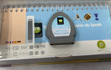 Load image into Gallery viewer, Cricut Machine Sports Mania Shapes Cartridge & Keyboard Lot Of 3 Pieces