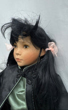 Load image into Gallery viewer, Black Hair Brown Eyes Porcelain Doll In Multicolor Removable Outfits