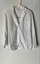 Load image into Gallery viewer, Zara Womens White Cotton Long Sleeve Collared Button-Up Shirt Size Medium
