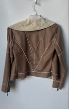 Load image into Gallery viewer, Guess Womens Brown Long Sleeve Shawl Collar Asymmetrical Drape Jacket Size Small