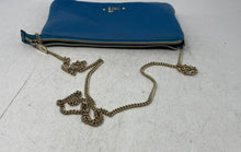 Load image into Gallery viewer, Trussardi Womens Blue Leather Chain Strap Zipper Crossbody Bag