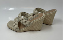 Load image into Gallery viewer, Steve Madden Womens Beige Braided Strap Wedge Heel Espadrille Sandals Size 6