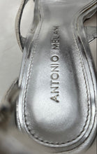 Load image into Gallery viewer, Antonio Melani Womens Silver Rhinestones High Stiletto Strappy Heels Size 6.5M