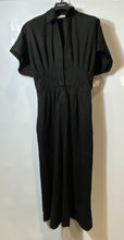 Load image into Gallery viewer, Exquise Womens Black Short Sleeve Button Front Collared One-Piece Jumpsuit Sz XS