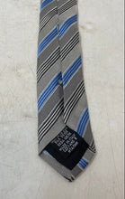 Load image into Gallery viewer, Hugo Boss Mens Multicolor Striped Silk Keeper Loop Adjustable Pointed Tie