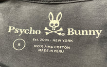 Load image into Gallery viewer, Psycho Bunny Mens Blue Cotton Short Sleeve Crew Neck Pullover T-Shirt Size 6