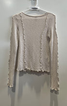 Load image into Gallery viewer, Divided By H&M Womens Beige Knitted Long Sleeve Round Neck Blouse Top Size XS