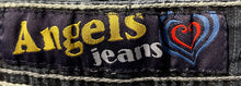 Load image into Gallery viewer, Angels Womens Blue Denim Dark Wash Stretch Pockets Straight Leg Jeans Size 7