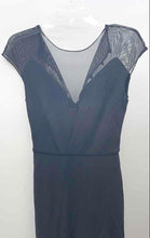 Load image into Gallery viewer, Nicole Miller Womens Black Mesh Cap Sleeve Crew Neck Long Maxi Dress Size 2