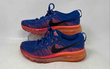 Load image into Gallery viewer, Nike Womens Flyknit Max 620659-400 Blue Orange Lace-Up Sneakers Shoes Size 6.5