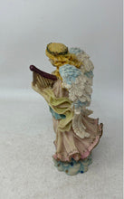 Load image into Gallery viewer, Guardian Angel Holding A Harp Instrument Ceramic Decorative Figurine