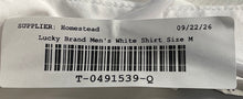 Load image into Gallery viewer, Lucky Brand Mens White Stretch Long Sleeve Slim Fit Dress Shirt Size M