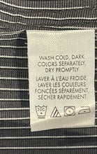 Load image into Gallery viewer, Calvin Klein Mens Black White Striped Print Slim Fit Button-Up Shirt Size L