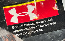 Load image into Gallery viewer, Under Armour Unisex Kids Black Outdoor Sporting Baseball Helmet Size 6.5-7.5