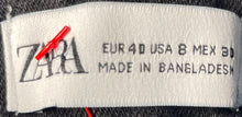 Load image into Gallery viewer, Zara Womens Black Denim Dark Wash Stretch Pockets Skinny Jeans Size 8
