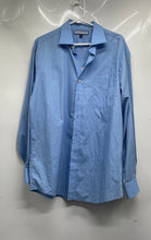 Load image into Gallery viewer, Tommy Hilfiger Mens Blue Cotton Long Sleeve Dress Shirt Size 16 34-35 L