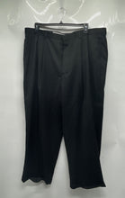 Load image into Gallery viewer, Perry Ellis Mens Black Wool Pleated Pockets Portfolio Dress Pants Size 44X30