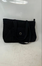 Load image into Gallery viewer, Vera Bradley Womens Black Quilted Double Handle Shoulder Tote Purse