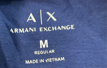 Load image into Gallery viewer, Armani Exchange Mens Blue Short Sleeve Crew Neck Regular Fit T-Shirt Size M