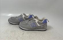 Load image into Gallery viewer, New Balance Girls 574 Bungee ID574FR1 Gray Purple Sneakers Shoes Size 10 W
