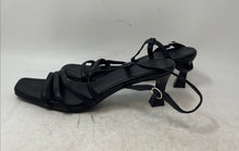 Load image into Gallery viewer, Naturalizer Womens Galaxy Black Kitten Heel Buckle Strappy Sandals Size 12