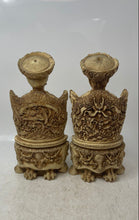 Load image into Gallery viewer, Chinese Figurines Emperor And Empress Statues Pair Carved Resin Collectibles