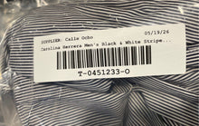 Load image into Gallery viewer, Authentic Carolina Herrera Mens Black White Striped Dress Shirt Size 15.5