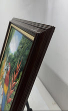 Load image into Gallery viewer, C. Manning Of Red Macaw Parrot Yellow And Blue Feathers Framed Canvas Painting
