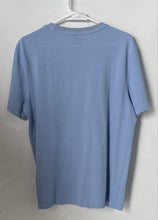 Load image into Gallery viewer, Boss Mens Blue Bubble Jacquard Structure Short Sleeve Pullover T-Shirt Size L
