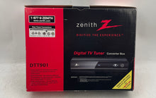 Load image into Gallery viewer, Zenith Model DTT901 Black Digital TV Tuner Converter Box Untested