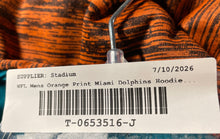 Load image into Gallery viewer, NFL Mens Orange Space-Dyed Miami Dolphins Football Pullover Hoodie Size XXL