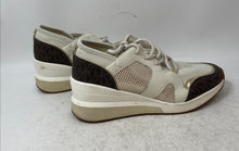 Load image into Gallery viewer, Michael Kors Womens Silas White Brown Monogram Lace-Up Sneaker Shoes Size 7.5